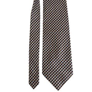 Nautica Neck Tie Multicolor Checkered Men's Career 100% Silk